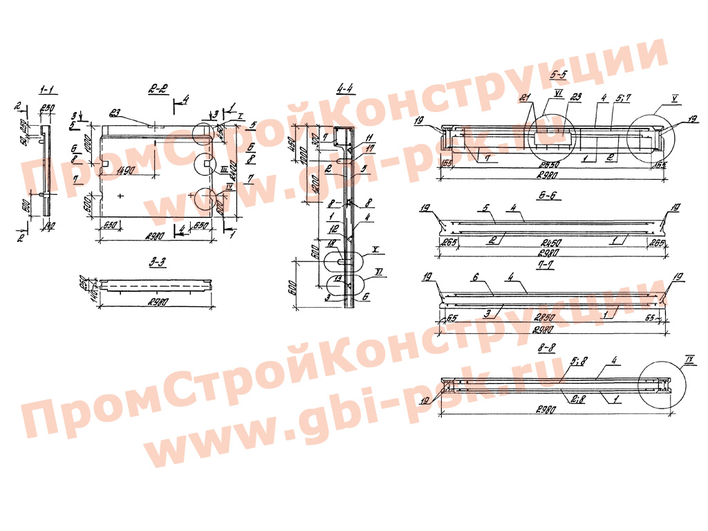 Панели стеновые плоские. Серия 3.900.1-10 выпуск 1-1