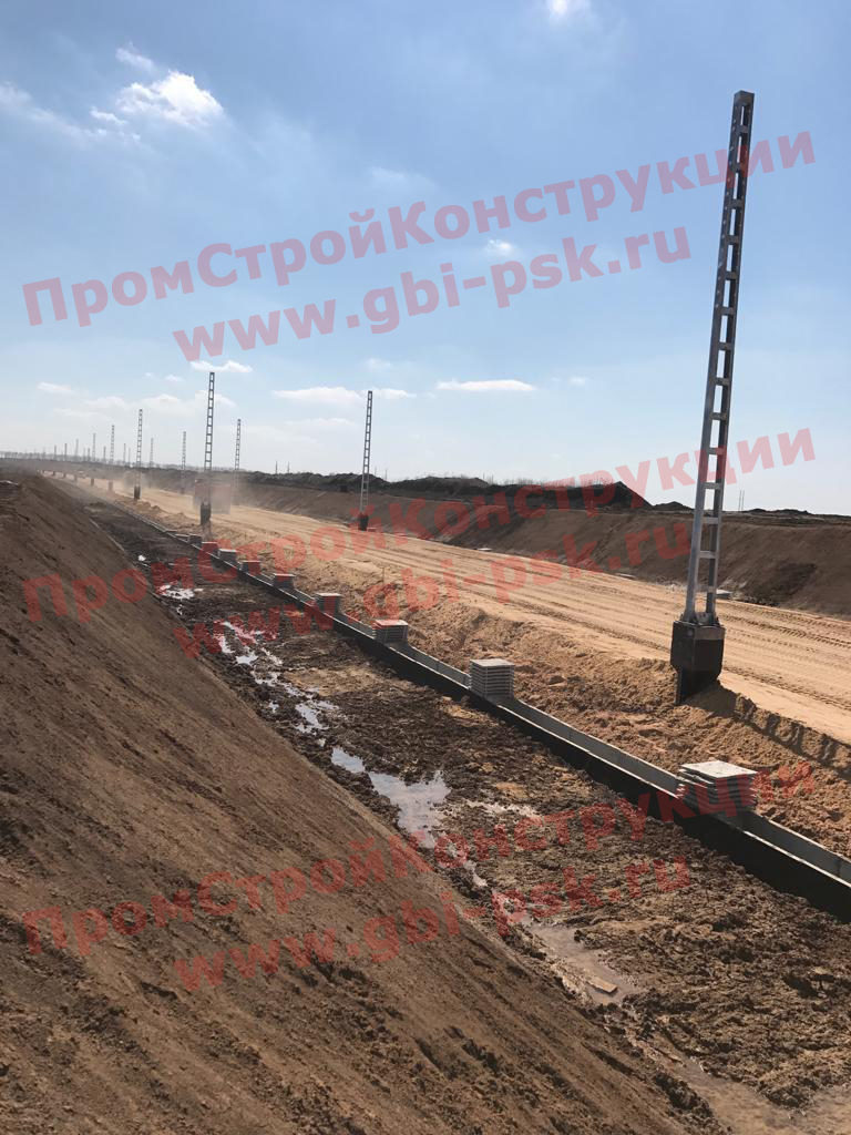 Лотки МПЛ тип II железобетонные междупутные водоотводных устройств на железнодорожных станциях